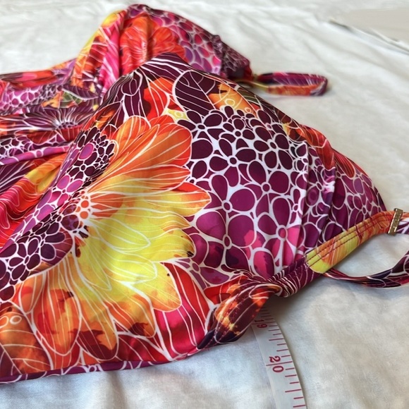 Simply Fit One Piece Floral Print Swim Dress - Picture 9 of 12